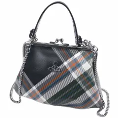 ヴィヴィアンウエストウッド ショルダーバッグ がま口 ハンドバッグ 2WAY チェーン Vivienne Westwood TARTAN GREEN 52020003 S0012 O102