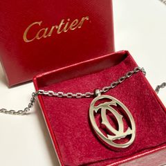 カルティエ　ネックレス　チャーム　2way 男女兼用　ロゴ　シルバー　箱、保存袋 カルティエ ネックレス チャーム 2way 男女兼用 ロゴ シルバー