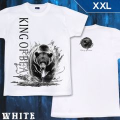 GENJU XXLサイズ 熊 ベア アニマル メンズ クール かっこいい Tシャツ 半袖 King of Beast