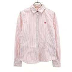 Brooks Brothers Red Fleece ブルックスブラザーズ レッドフリース ストライプ柄 長袖 オックスフォードシャツ 0 ホワイト レディース 古着