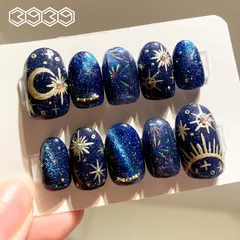 ネイルチップ　宇宙ネイル　概念ネイル　ヴィンテージネイル　アンティークネイル