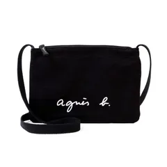 アニエスベー agnès b. GO03-07 ロゴサコッシュ ポシェット ポーチ サコシュ サコッシュ (黒) [ブラック]