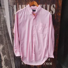 90s【Ralph Lauren】オールド ラルフローレン ライトオックスフォード 長袖 ボタンダウンシャツ ピンク US-15 33