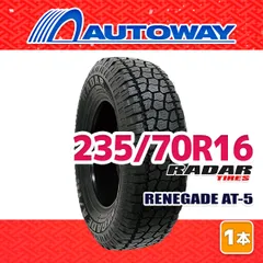 【AUTOWAY】 新品 235/70R16 サマータイヤ Radar RENEGADE AT-5 16インチ 1本売り 夏タイヤ オートウェイのサムネイル