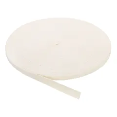 uxcell ツイルテープ 1個 45ヤード x 10mm - 綿生地リボン ロールヘリンボーンテープ 衣類 アクセサリー バッグ用 ベージュホワイト