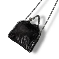 STELLA McCARTNEY ステラマッカートニー　2WAY ファラベラレザー　タイニートート　ミニショルダーバッグ　ブラック　黒