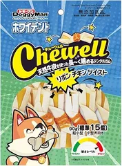 【同梱不可】【3個セット】ドギーマンホワイデントCheweLLリボンチキンツイスト90g(標準15個)