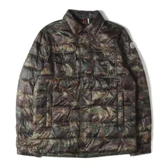 MONCLER モンクレール ダウンジャケット サイズ:4 カモ ナイロン スナップボタン ダブルジップ シャツ ダウン ジャケット ROBIN 410914198505 迷彩 グリーン系 アウター ブルゾン コートのサムネイル