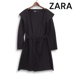 ZARA ザラ 現行タグ★ 秋冬 フェイク スウェード★ フーデッド ガウン コート 羽織り Sz.XS レディース