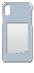 【新品未使用】iPhone X iPhone Xs アイフォンX XS クリア ハードケース (ブルー) 四角窓 アレンジ くすみカラー カバー スマホケース cl-iphonex-369