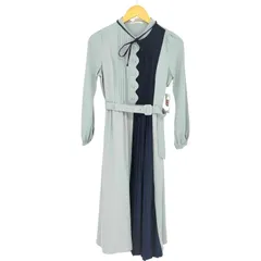 レディアゼル REDYAZEL スカラップデザインカラーブロックプリーツワンピース レディース  S