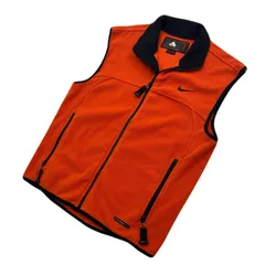 ナイキ ACG フリースベスト 90s Y2K オレンジ ブラック メンズ Mサイズ 【 スポーツミックスの着こなしに 】ビンテージ NIKE エーシージー ●EF329