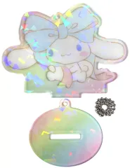 【中古】キーホルダー シナモロール(ビッグリボン) クリアスタンド オーロラVer. 「シナモロール」