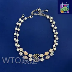 【今日特価】CHANEL シャネル 小香風 ファッション ビンテージ 真珠と花柄 楕円パーツ 彫花 ダブル C 字母 真珠ネックレス 送料無料！在庫限定セール価格