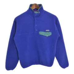 90年代 patagonia パタゴニア スナップT フリースジャケット アウトドア ブルー (メンズ S) 中古 古着 T0385