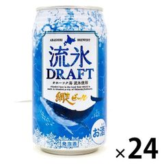網走ビール 流氷ドラフト 350缶 発泡酒 ALC5% 24本 1ケース