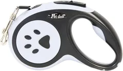 Queen-b 犬 リード 伸縮 巻取り式 自動 ワンタッチ 操作簡単 握りやすい 5m 調整可能 ロック機能付き 軽量 伸びる お散歩 牽引 ペット用品 犬用 小型犬 中型犬(ブラック)