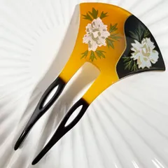 KZ005 簪 かんざし 黒色 結婚式 和装 髪飾り 卒業式 成人式 着物 花柄