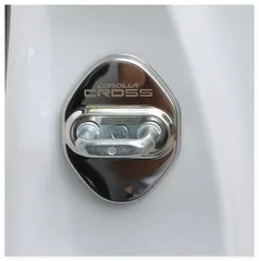 【新着商品】TADOKAPATU 新型 トヨタ カローラクロス 専用 Corolla cross 2021年9月 ストライカー カバー ドアロック カバー メッキ アクセサリー 内装 パーツ ステンレス 4PCS 【シルバー1】KL-MSGY1