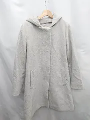 ◇ ⊇ GLOBAL WORK グローバルワークワーク フード取り外し可能 2WAY 長袖 コート サイズM グレー レディース E  【1412090014222】