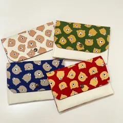 母子手帳・通帳ケース クマ柄