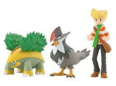 【中古】食玩 トレーディングフィギュア ポケモンスケールワールド シンオウ地方 ジュン＆ハヤシガメ＆ムクホーク プレミアムバンダイ限定
