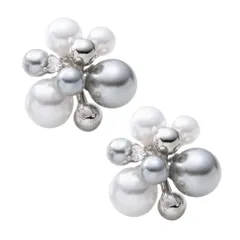 【シルバー × ピアス】[Cream dot. クリームドット公式] ピアス レディース ポスト 低アレルギー SV925ポスト パール メタルボール ビジュー スタッド シリコンキャッチ パーティー お呼ばれ 結婚式 二次会 大人