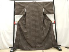 平和屋着物○上質な紬 縞 正絹 逸品 AAAX0727zg