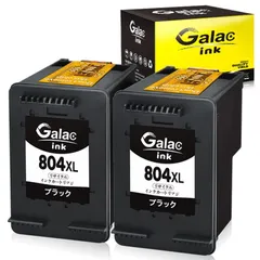 Galac ink リサイクル インク HP 804 XL ブラック 増量 2個セット残量表示付 HP804 大容量【対応機種】■HP Tango ■HP Tango X ■ENVY Photo ・6220 ・6222 ・7820 ・7822 ■HP ENVY