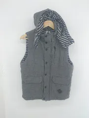 ◇ tk.TAKEO KIKUCHI ティーケー タケオキクチ 中綿 カジュアル シンプル ベスト サイズ2 ダークグレー メンズ E  【1307250037404】