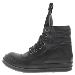 CHROME HEARTS (クロムハーツ) ×Rick Owens GEOBASKET リックオウエンス ジオバスケット CHクロス装飾レザーハイカットスニーカー ブラックのサムネイル