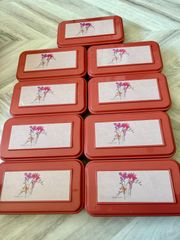 仕出し弁当箱　ピンク　9個セット（花柄　フリージア）