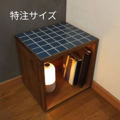 受注生産【タイルテーブル】サイドテーブル フラワースタンド 小