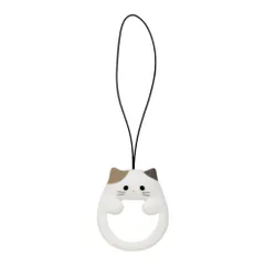 ☆ ミケネコ ☆ Petit Animal Ring Strap リングストラップ スマホリング おしゃれ 可愛い スマホストラップ リングストラップ スマホ ストラップ ホールドリング キーホルダー キーリング かわいい シリコン 落下防止 オシャレ
