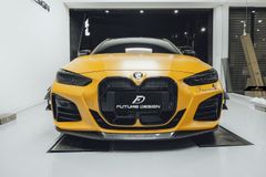 【FUTURE DESIGN】BMW 4シリーズ G22 G23 フロント用 艶ありブラックキドニーグリル センターグリル カスタム エアロ