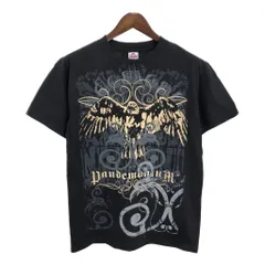 ALSTYLE 大判プリント アフリクション系 y2k 半袖Ｔシャツ ブラック(メンズ M)中古 古着 T6213