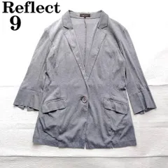 春夏【冷房対策もお洒落に】Reflect リフレクト とろみジャケット 9(M) 灰 レディース/リヨセル/カーディガン/七分袖/アンコン/ グレー