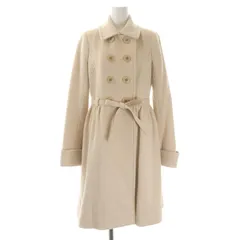 バーバリーブルーレーベル BURBERRY BLUE LABEL ステンカラーコート アウター ロング 裏地ノバチェック ウール アンゴラ 40 ベージュ /MF ■OSのサムネイル