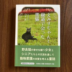 えみりちゃんと緑道で会った黒猫　ハナＫ
