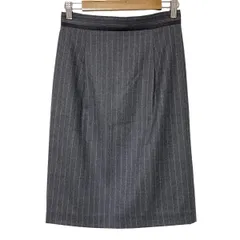 UNTITLED(アンタイトル) スカート サイズ2 M レディース美品  - グレー ひざ丈/ストライプ