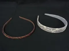 ■美品■ ETRO エトロ カチューシャ ヘアアクセサリー レディース まとめ売り 2点セット ブラウン系×アイボリー系 DI6400