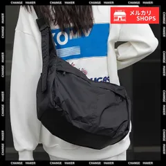 ショルダーバッグ 大容量 ナイロン 黒 レディース 肩掛け 斜め掛け バッグ 韓国 ユニセックス シンプル 通学 多収納 軽量 かばん カジュアル ストリート 旅行 新作 男女兼用 おしゃれ 鞄 大きめ 無地 マザーズバッグ 長さ調整可能 99CCPJ-001