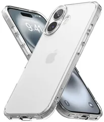 【在庫セール】半透明 クリアケース 米軍MIL規格取得 スマホケース 耐衝撃 落下防止 スマホカバー 耐黄変 アイフォン16プラス 黄ばみにくい PC+TPU (ストラップホールあり) FUSION - ケース Plus Matte 16 Clear 【Rin
