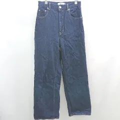 ◇ Θ AZUL BY MOUSSY アズールバイマウジー 100％コットン ストレートワイドデニム パンツ サイズL ブルー系 レディース E  【1507160018788】
