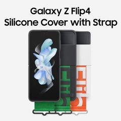 Galaxy Z Flip 4 Silicone Cover with Strap 純正ケース サムスン ギャラクシ ー 折りたたみ