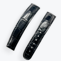 【中古品 時計ベルト】OMEGA　純正バンド　19ｍｍ/16ｍｍ　ネイビー　クロコダイル