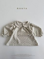 リトルブルーム 韓国子供服  SALE開催中 30％OFF　2024冬新作　Aosta アオスタ ベビー キッズ フラワー プリント ブラウス 　海外　【1日〜2日発送】