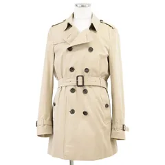 【美品】BURBERRY LONDON バーバリー ロンドン トレンチコート THE CHELSEA チェルソー ロゴ ボタン ノバチェックライニング コットン100% ギャバジン 撥水性 ベルテッド アウター ベルト付属 メンズ M ベージュ 英国製