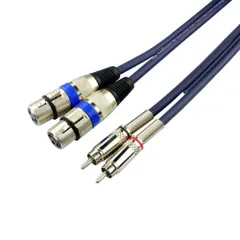 カスタム依頼品】30段式カタパルトXLR(メス)-RCA(オス)1m ペア