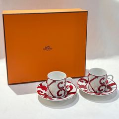 未使用品◎HERMESエルメス　コーヒーカップ&ソーサー2セット/ガダルキヴィール/ペアセット
